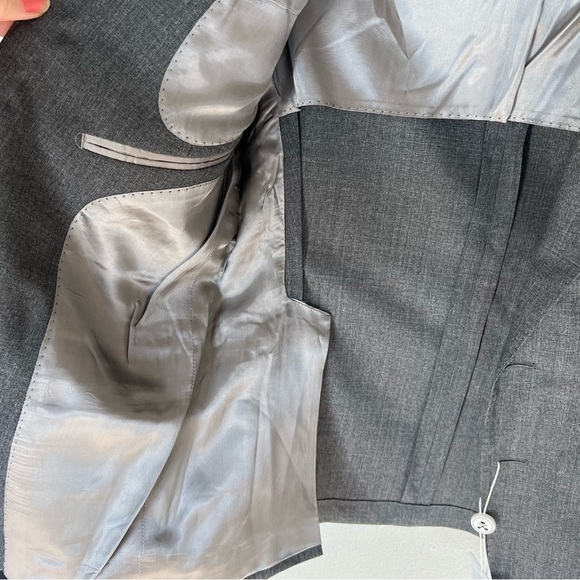 New Oliver Wicks Charcoal Wool and Silk Suit Jacket Blazer Men’s Business - Picture 10 of 12